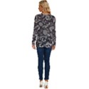 Mid Century Retro Floral 1970s 1960s Pattern 71 Long Sleeve Crew Neck Pullover Top View4