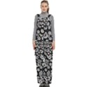 Mid Century Retro Floral 1970s 1960s Pattern 86 Women s Side Zip Front Pouch Ski And Snowboard Bib Pants	 View1