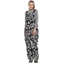 Mid Century Retro Floral 1970s 1960s Pattern 86 Women s Side Zip Front Pouch Ski And Snowboard Bib Pants	 View2