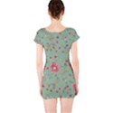 Mid Century Retro Floral 1970s 1960s Pattern 79 Short Sleeve Bodycon Dress View2
