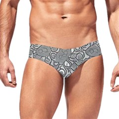 Mid Century Retro Floral 1970s 1960s Pattern 85 Men s Swim Brief