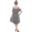 Mid Century Retro Floral 1970s 1960s Pattern 85 Kids  Cut Out Shoulders Chiffon Dress View2