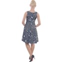 Mid Century Retro Floral 1970s 1960s Pattern 85 Knee Length Skater Dress View2