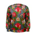Mid Century Retro Floral 1970s 1960s Pattern 83 Women s Sweatshirt View1