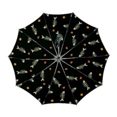 Pattern Design Seamless Fishbone Automatic Folding Umbrella With Case (large)