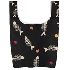 Pattern Design Seamless Fishbone Foldable Shopping Bag