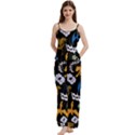 Pattern Design Seamless Texture Spaghetti Top Long Pants Satin Pajamas Set View1