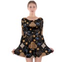 Seamless Pattern Repeat Repetition Long Sleeve Skater Dress View1