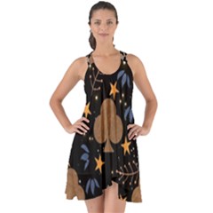 Seamless Pattern Repeat Repetition Show Some Back Chiffon Dress