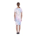 Digital Art Artwork Abstract Pink Purple Classic Short Sleeve Midi Dress View2