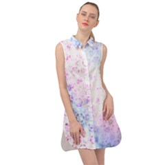 Digital Art Artwork Abstract Pink Purple Sleeveless Shirt Dress