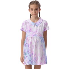 Digital Art Artwork Abstract Pink Purple Kids  Asymmetric Collar Dress