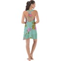 Mid Century Retro Floral 1970s 1960s Pattern 81 Show Some Back Chiffon Dress View2