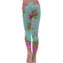Mid Century Retro Floral 1970s 1960s Pattern 81 Kids  Lightweight Velour Classic Yoga Leggings View4
