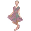 Mid Century Retro Floral 1970s 1960s Pattern 80 Kids  Short Sleeve Dress View1