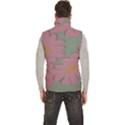 Mid Century Retro Floral 1970s 1960s Pattern 80 Men s High Neck Button Up Puffer Vest View4