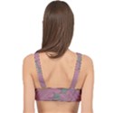 Mid Century Retro Floral 1970s 1960s Pattern 80 Cage Up Bikini Top View2