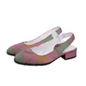Mid Century Retro Floral 1970s 1960s Pattern 80 Women s Classic Slingback Heels View2
