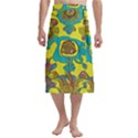 Mid Century Retro Floral 1970s 1960s Pattern 60 Traditional Men s Hawaiian Lavalava Ie Faitaga Wrap Skirt View1