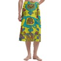 Mid Century Retro Floral 1970s 1960s Pattern 60 Traditional Men s Hawaiian Lavalava Ie Faitaga Wrap Skirt View3