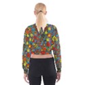 Mid Century Retro Floral 1970s 1960s Pattern 56 Cropped Sweatshirt View2