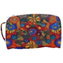 Mid Century Retro Floral 1970s 1960s Pattern 69 Toiletries Pouch View3