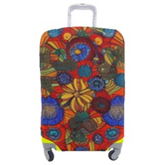 Mid Century Retro Floral 1970s 1960s Pattern 69 Luggage Cover (medium)