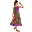 Mid Century Retro Floral 1970s 1960s Pattern 55 Summer Maxi Dress View1