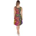 Mid Century Retro Floral 1970s 1960s Pattern 55 Knee Length Skater Dress With Pockets View4