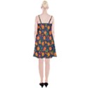 Mid Century Retro Floral 1970s 1960s Pattern 61 Spaghetti Strap Velvet Dress View2