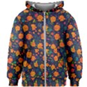 Mid Century Retro Floral 1970s 1960s Pattern 61 Kids  Zipper Hoodie Without Drawstring View1