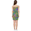 Mid Century Retro Floral 1970s 1960s Pattern 59 Summer Tie Front Dress View2
