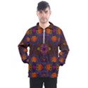 Mid Century Retro Floral 1970s 1960s Pattern 67 Men s Half Zip Pullover View1