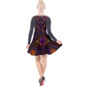 Mid Century Retro Floral 1970s 1960s Pattern 67 Plunge Pinafore Velour Dress View2