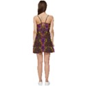 Mid Century Retro Floral 1970s 1960s Pattern 67 Short Frill Dress View4