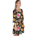 Mid Century Retro Floral 1970s 1960s Pattern 57 Velour Kimono Dress View3