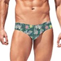 Mid Century Retro Floral 1970s 1960s Pattern 62 Men s Swim Brief View1