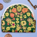 Mid Century Retro Floral 1970s 1960s Pattern 68 Horseshoe Style Canvas Pouch View1