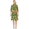 Mid Century Retro Floral 1970s 1960s Pattern 68 Classy Knee Length Dress View4