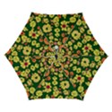 Mid Century Retro Floral 1970s 1960s Pattern 68 Automatic Folding Umbrella with Case (Small) View1