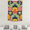 Mid Century Retro Floral 1970s 1960s Pattern 54 Small Tapestry View2