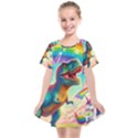 TRex/unicorns Kids  Smock Dress View1