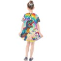 TRex/unicorns Kids  Smock Dress View2