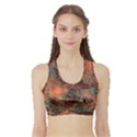 abstraction 22 Sports Bra with Border View1