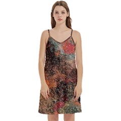 Abstraction 22 Mini Camis Dress With Pockets