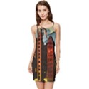 Sci-fi Futuristic Science Fiction City Neon Scene Artistic Technology Machine Fantasy Gothic Town Bu Summer Tie Front Dress View1