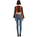 Sci-fi Futuristic Science Fiction City Neon Scene Artistic Technology Machine Fantasy Gothic Town Bu Trumpet Sleeve Cropped Top View4