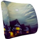 Village Moon Cloudy Historical Tudor Architecture Houses Town Night Windows City Seat Cushion View2