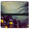 Village Moon Cloudy Historical Tudor Architecture Houses Town Night Windows City Seat Cushion View4