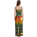 Outdoors Night Moon Full Moon Trees Setting Scene Forest Woods Light Moonlight Nature Wilderness Lan Spaghetti Top Long Pants Satin Pajamas Set View4